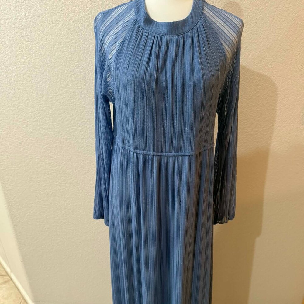 Sparkly Dusty Blue Maternity Dress